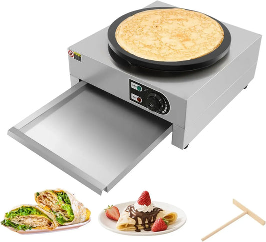 Pfannkuchen Maker, Tortillas Maker, Crêpes Maker, Crepesmaker, Durchmesser, Crepegerät, 40cm, 3000 W, 50 bis 300 °C, 220 V, 40 cm, Grill