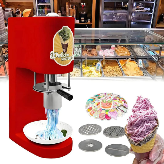 Eismaschine, Speiseeismaschine, gewerblich, Rot, für die Herstellung von Softeis und Gelato