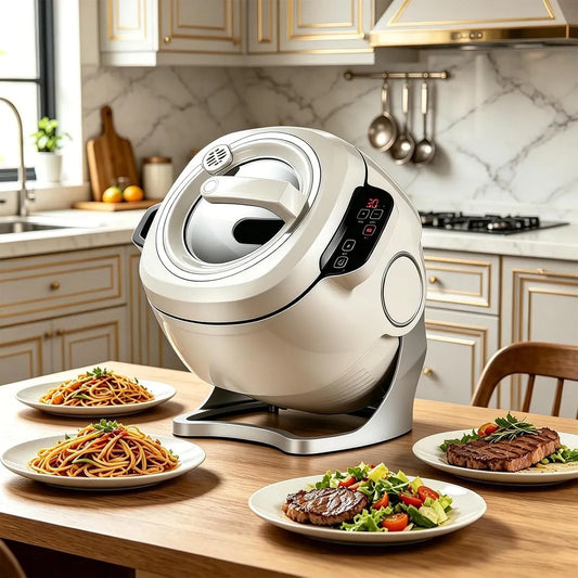 Rührbratmaschine, Kochroboter, 6 L, 2000 W, Touch-Bedienung, für Familientreffen & vielbeschäftigte Familien