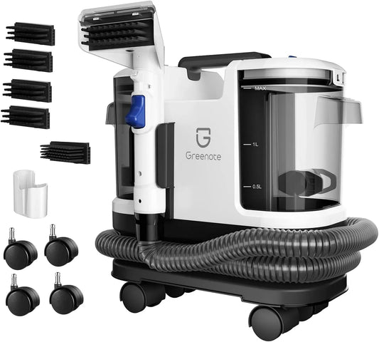Gerätezubehör, 0,8 L, 600 W, Greenote, großer Wassertank, 4 lenkbare Räder für einfache Manövrierbarkeit, 1,8 L