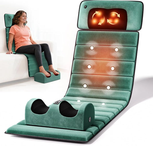 Fußmassagegerät, Vibrationsmatte, Massagematte, Sessel, Bett, Wärmefunktion, für Rücken