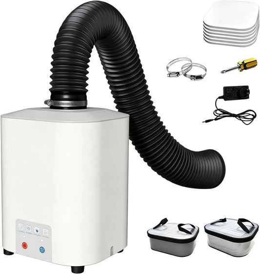Luftreiniger 3-stufigem, 50 W, 128 m³/h, 56 dB, leise, 50W Lötrauchabsaugung mit Filtersystem