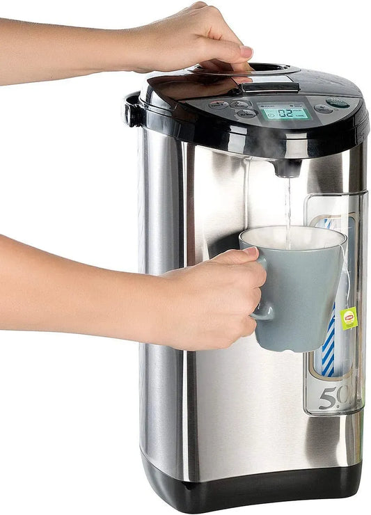 Wasserkocher 5-Liter-Wassertank, 200 W, großer Wassertank, LED, 5 Temperaturstufen