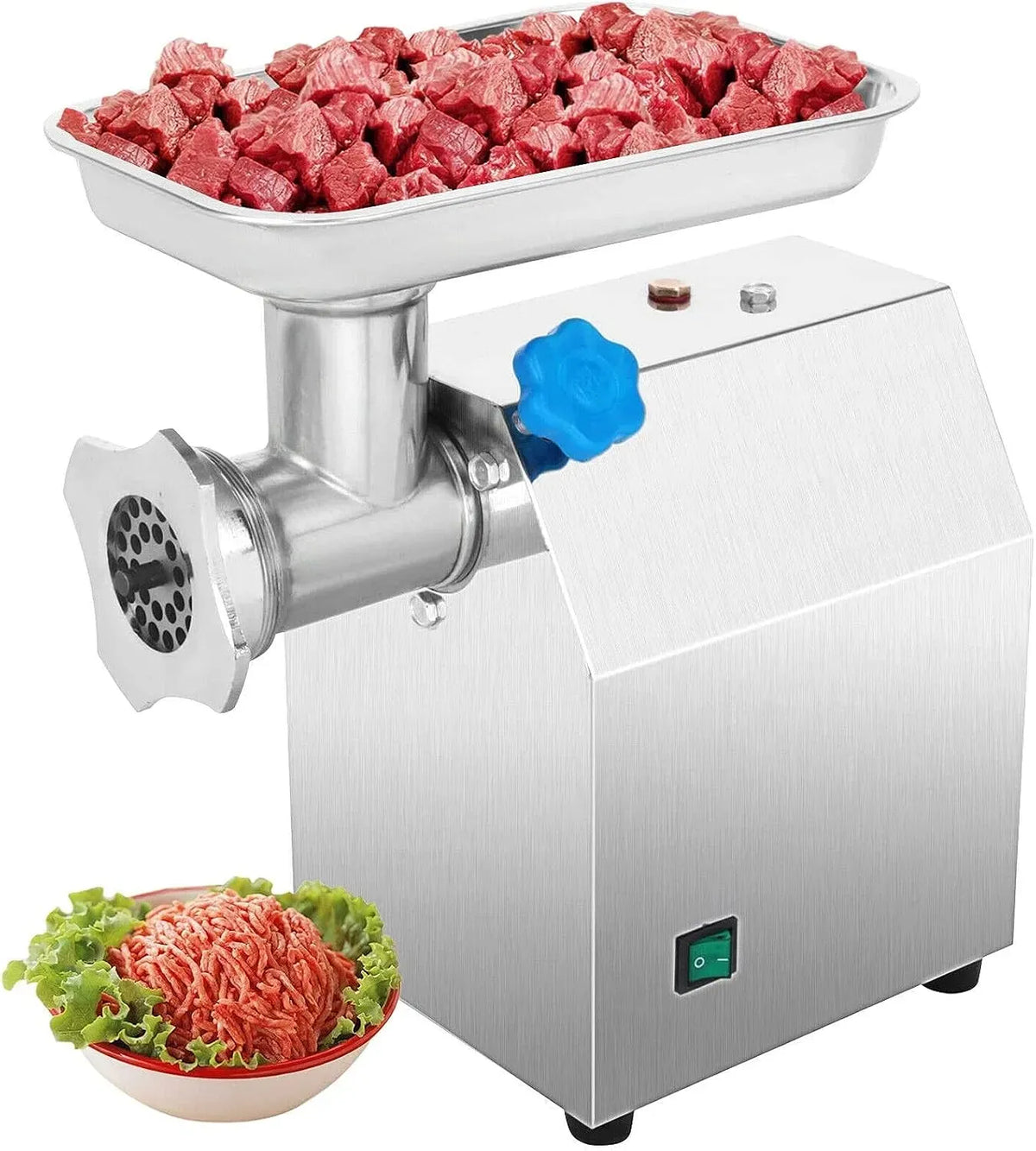 Fleischwolf, 2 Kg/Min, Edelstahl, für Haus Oder Industrie 2 Kg/Min Für Haus Oder Party