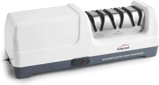 Drei Messerschärfer, mit, Lacor 69432, elektrisch 18 W, 3 Stufen