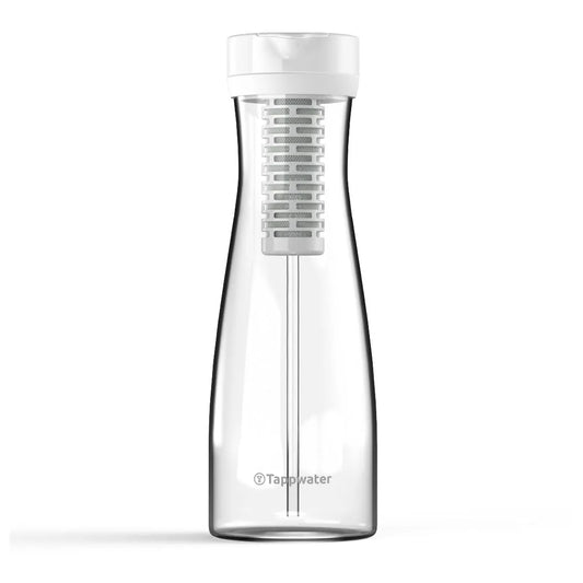 Tappwater PitcherPro SMR Premium Wasserfilterung, sofortige Filtration mit zusätzlichen essentiellen Mineralien, 1,45L Glaswasserkrug, entfernt Kalk