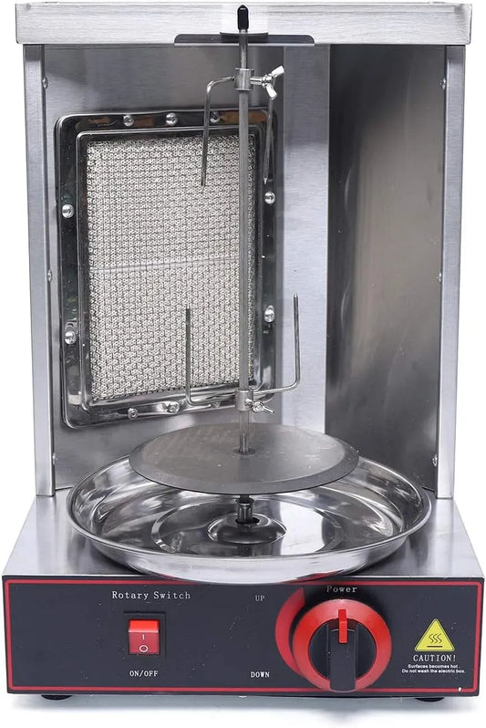 Vertikalgrill, 2000 W, Hähnchengrill, 2000W Geschlossener Döner- und Schaschlik-Grill, Vertikaler Elektrogrill für Döner