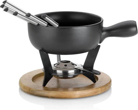 10-teilig Durchmesser, Topf, 25 cm, 2 L, Schwarz, Holz, kela