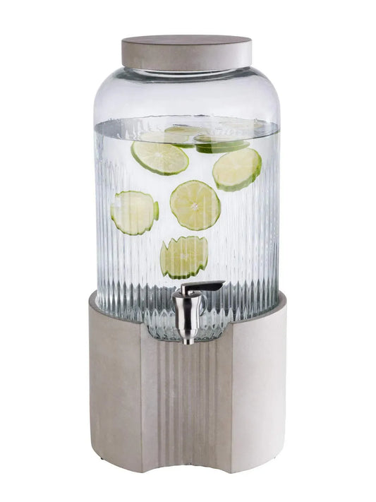 APS 10400 Getränkespender, Getränkedispenser, 7 L, Edelstahl, Grau, Glas, für Zutaten
