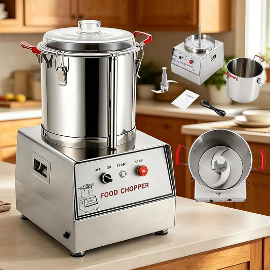 Küchenmaschine, 7 L, 550 W, 750 W, 1100 W, Gewerbliche W/750 W/1100, Edelstahl, 1400 U/min Motor, Gemüseschneider aus Edelstahl, Erdnüsse 7L